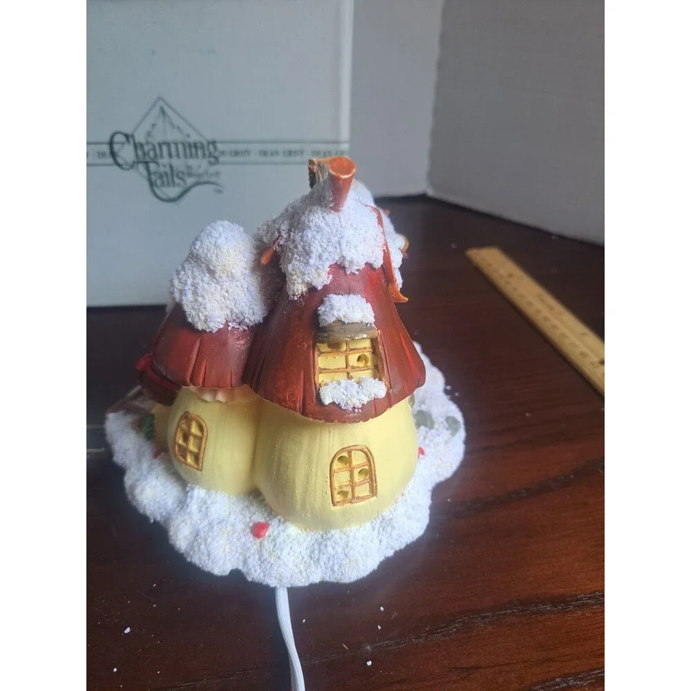 Charming Tails Mushroom Depot Lighted Figurine